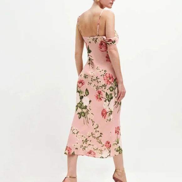 REFORMATION - Reya Dress in rose garden -  size 6 NWT - Picture 8 of 8